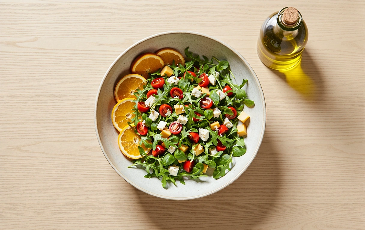 Healthy balanced meal preparation